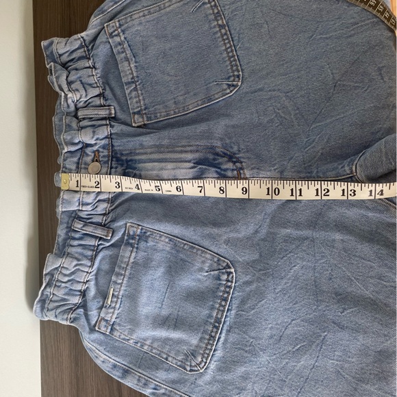 Zara High Rise Paperbag Tapered Balloon Style Light Blue Jeans - Picture 10 of 12